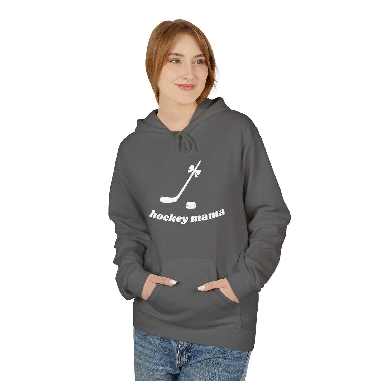Hockey Mama Fleece Hoodie - Unisex Midweight