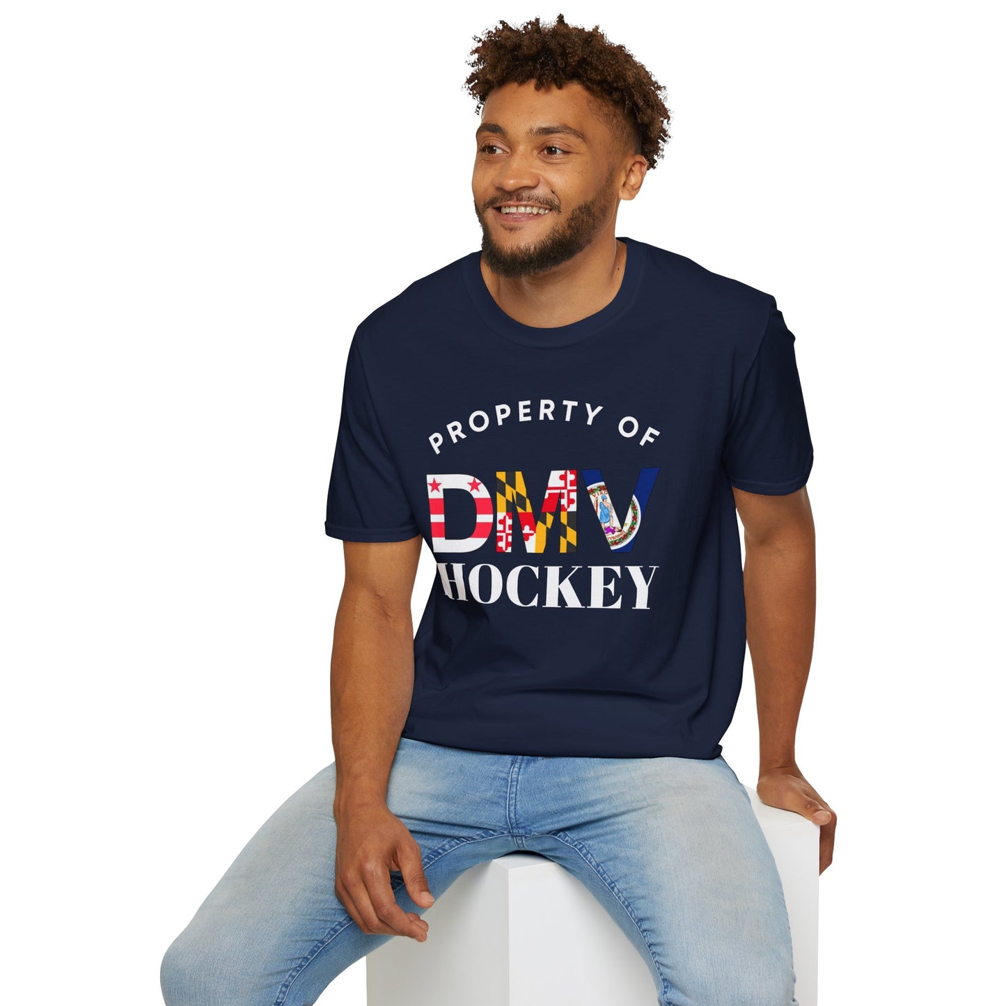 Property of DMV Hockey Unisex Softstyle T-Shirt - Perfect for Fans and Players