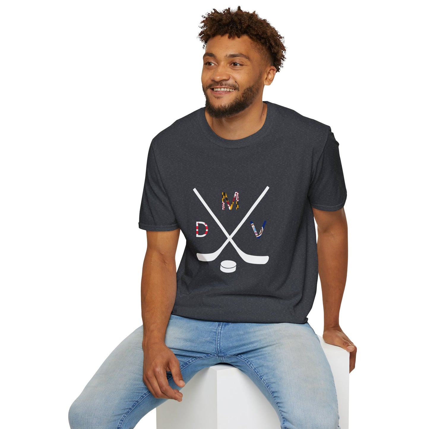 DMV Logo Hockey Unisex Softstyle T-Shirt - Perfect Gift for Sports Fans