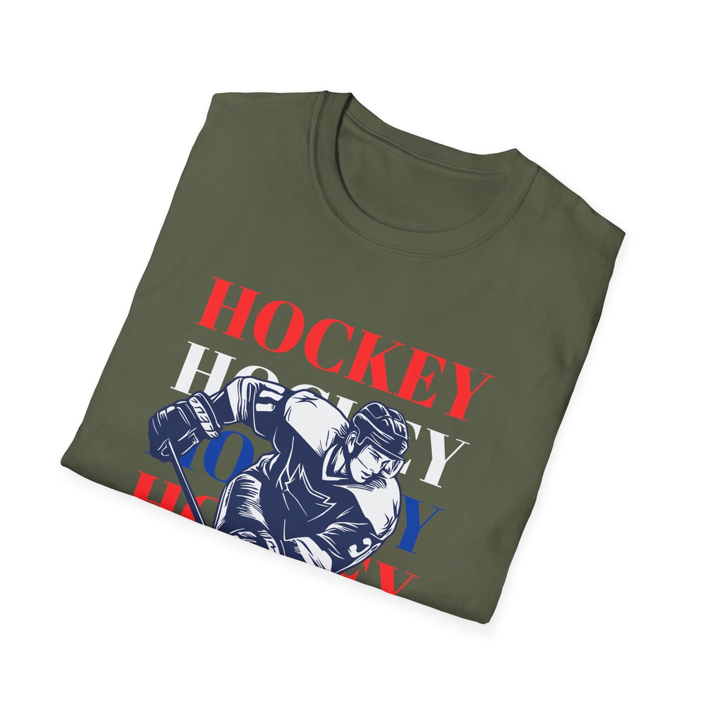 Hockey Hockey Hockey Soft Style T-Shirt - The Sharpening Dude