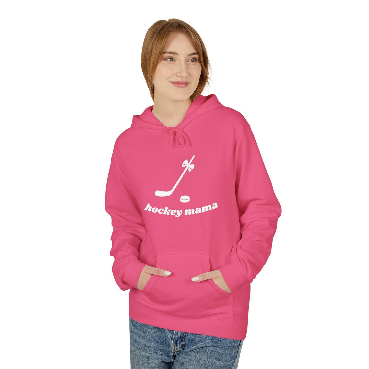 Hockey Mama Fleece Hoodie - Unisex Midweight