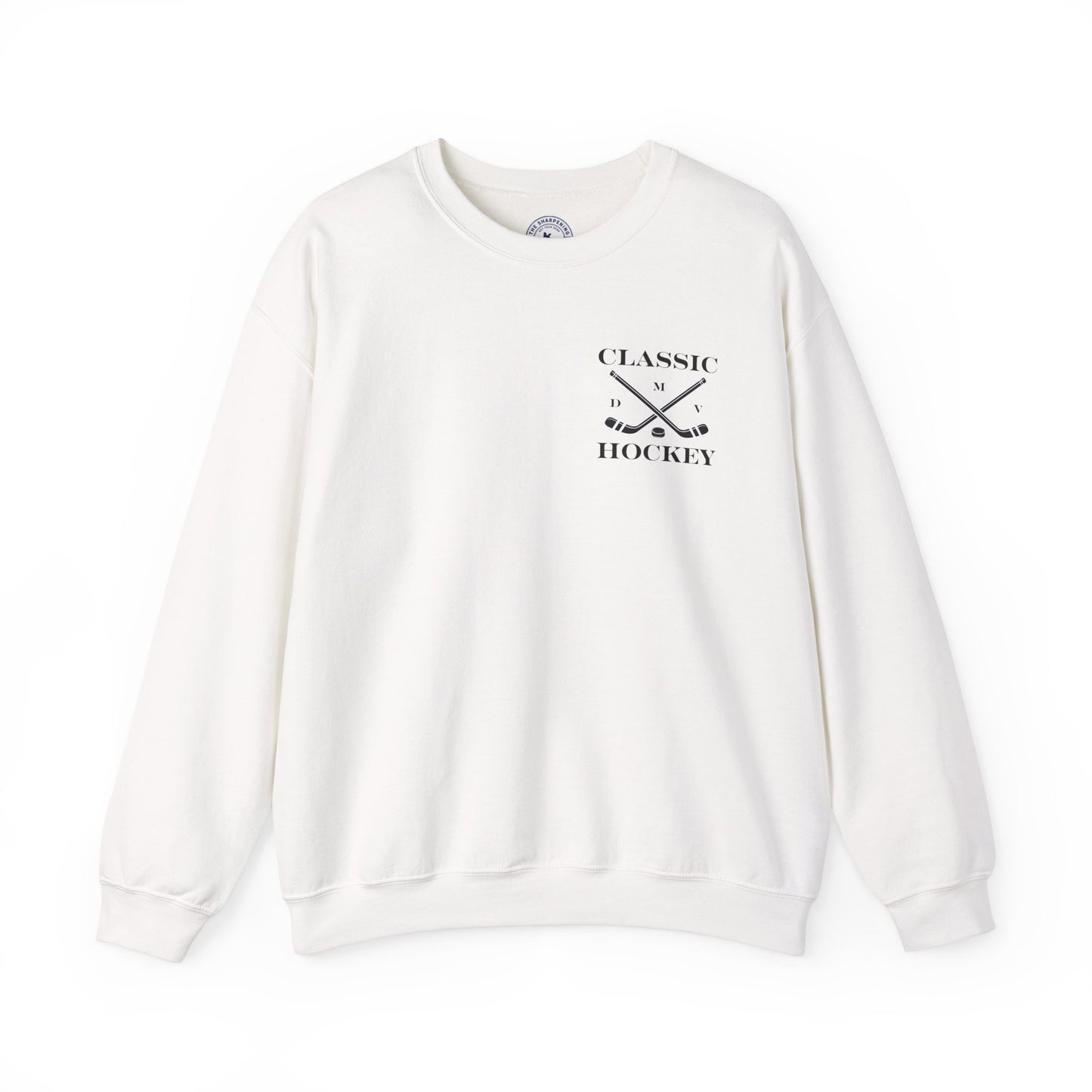 DMV Classic Hockey Sweatshirt with Bow Design - Unisex Crewneck
