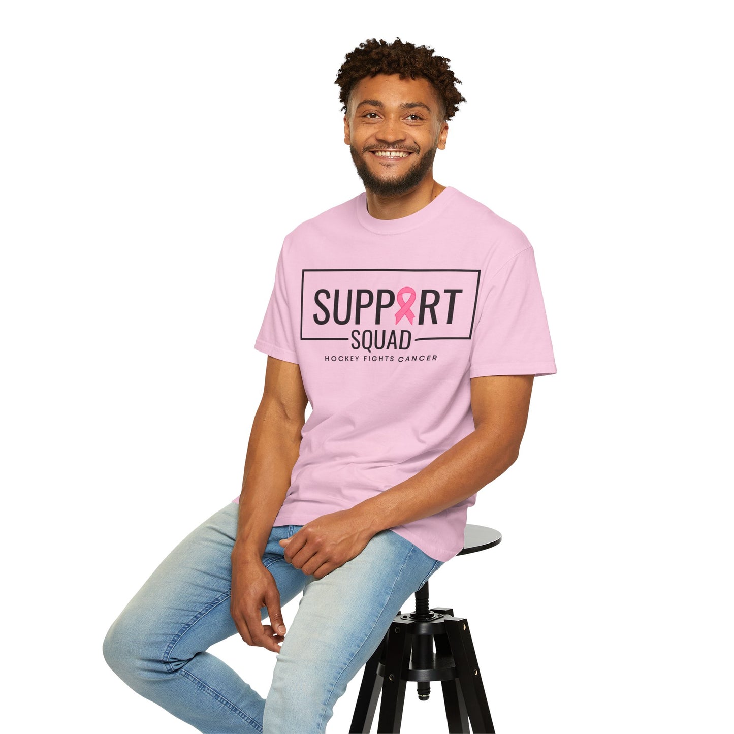 Support Squad Unisex Garment-Dyed T-Shirt - Hockey Fights Cancer
