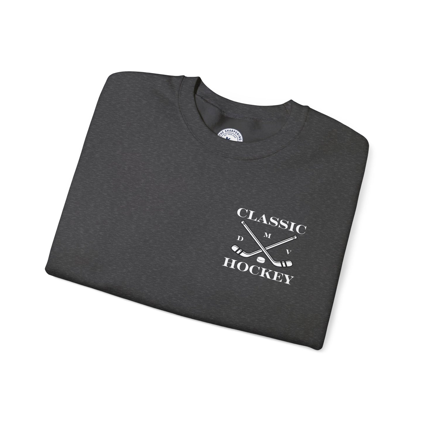DMV Classic Hockey Sweatshirt with Bow Design - Unisex Crewneck