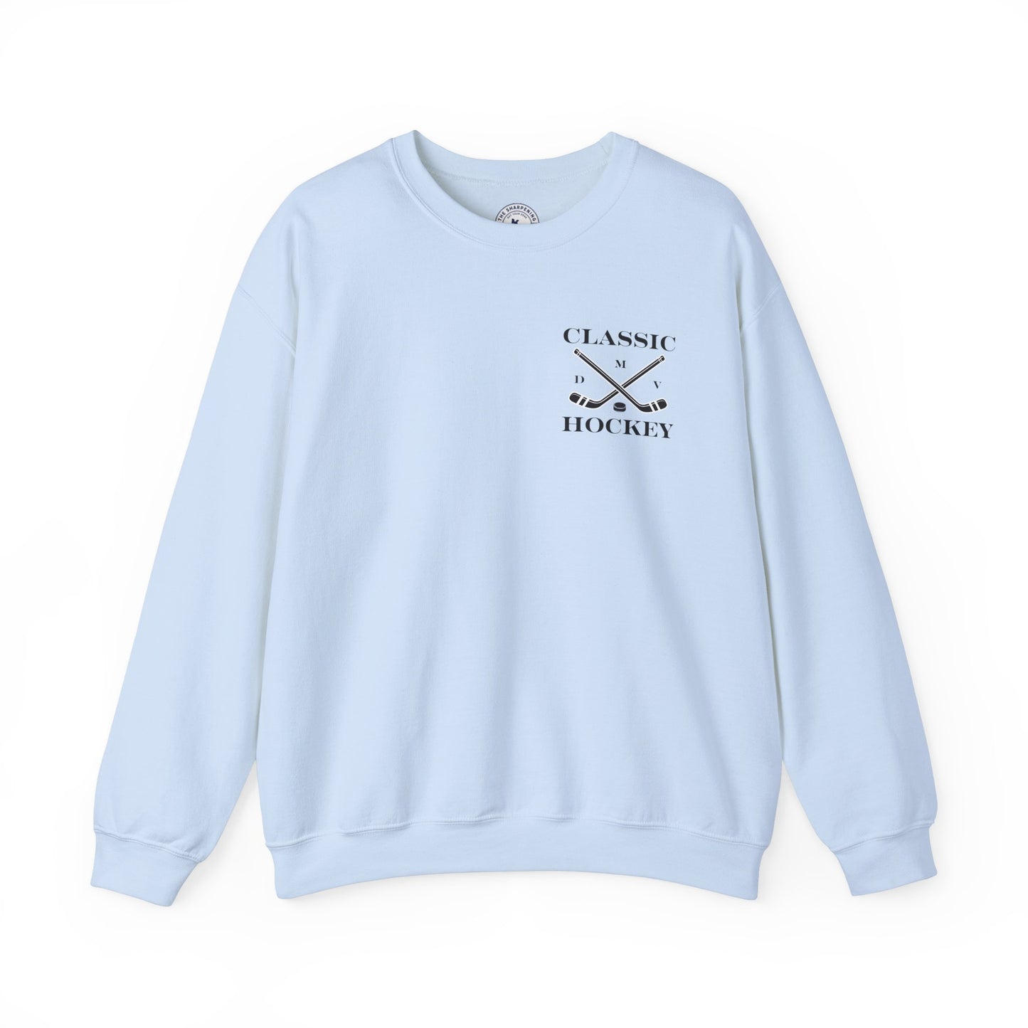 DMV Classic Hockey Sweatshirt with Bow Design - Unisex Crewneck