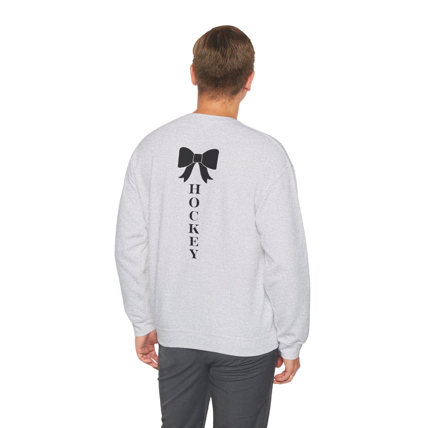 DMV Classic Hockey Sweatshirt with Bow Design - Unisex Crewneck