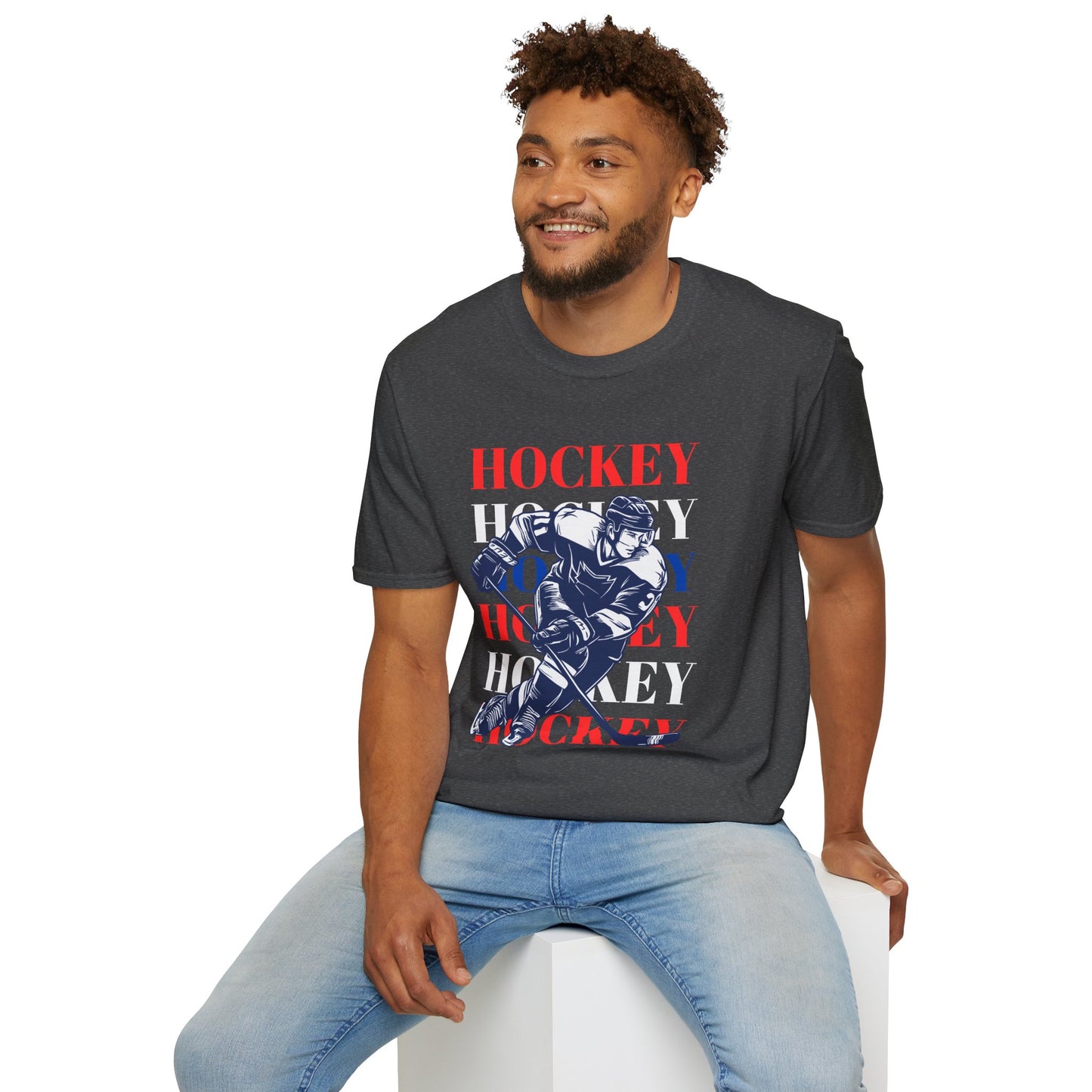Hockey Hockey Hockey Soft Style T-Shirt - The Sharpening Dude
