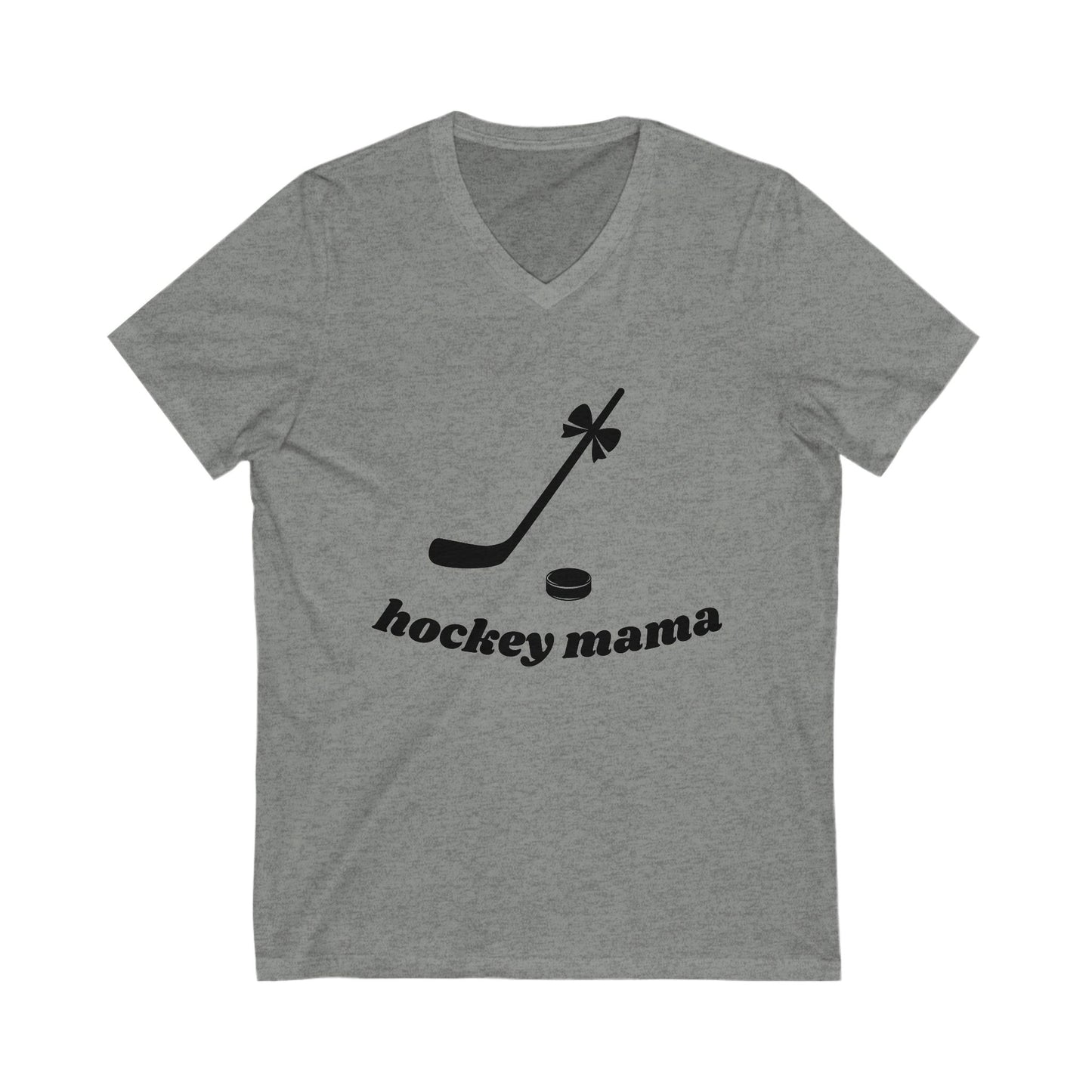 Hockey Mama V-Neck Tee - Unisex Jersey Shirt for Sports Moms