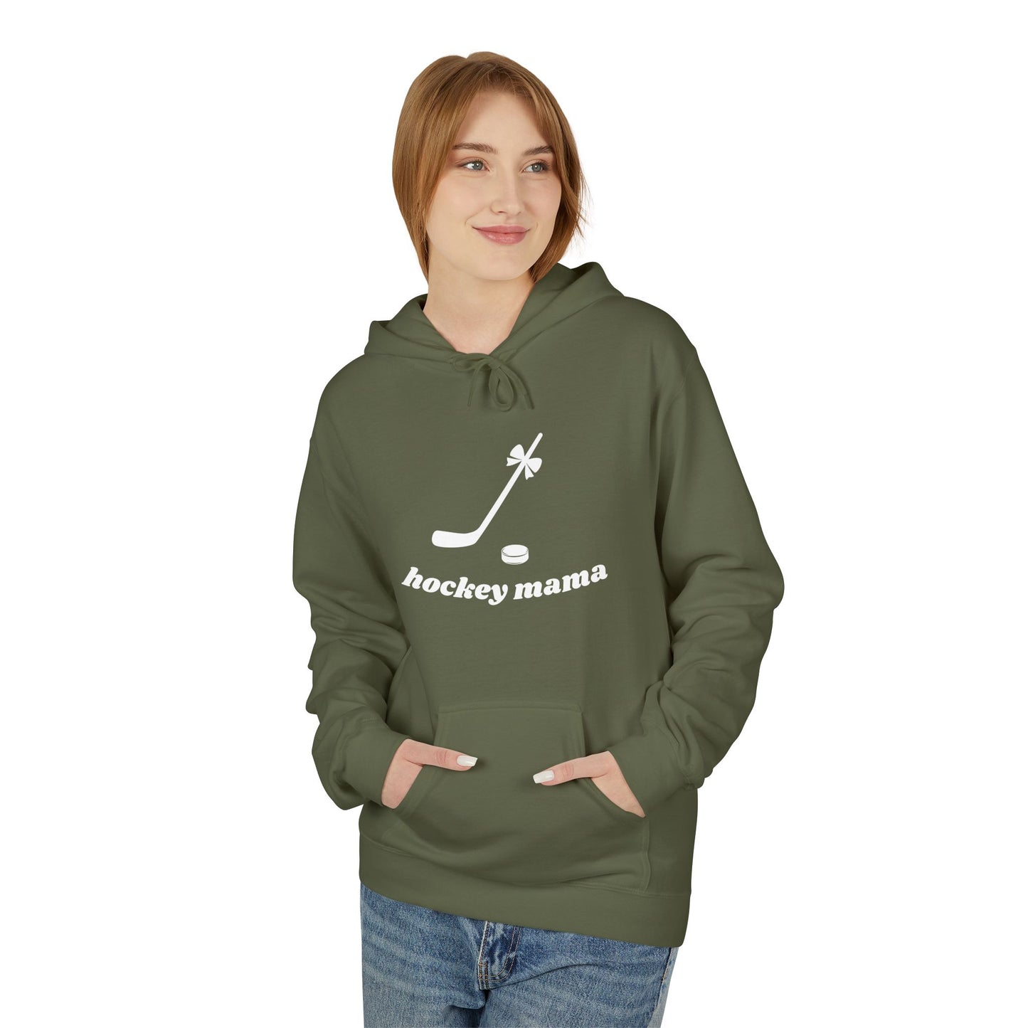 Hockey Mama Fleece Hoodie - Unisex Midweight