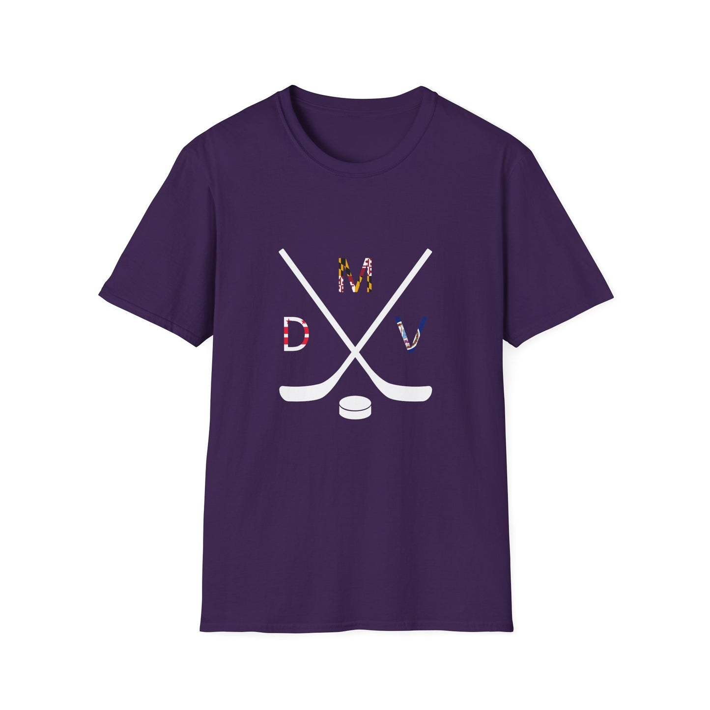 DMV Logo Hockey Unisex Softstyle T-Shirt - Perfect Gift for Sports Fans