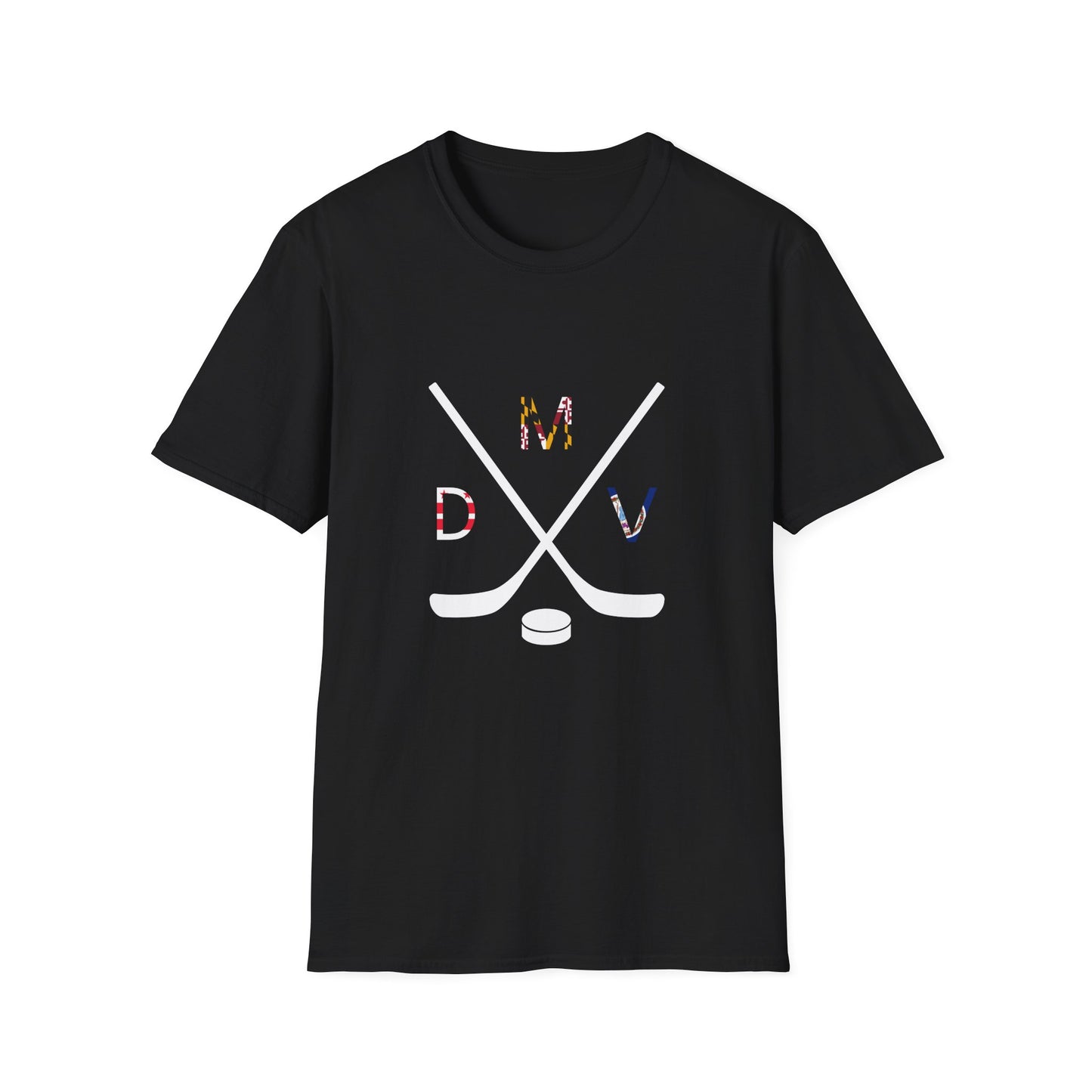 DMV Logo Hockey Unisex Softstyle T-Shirt - Perfect Gift for Sports Fans