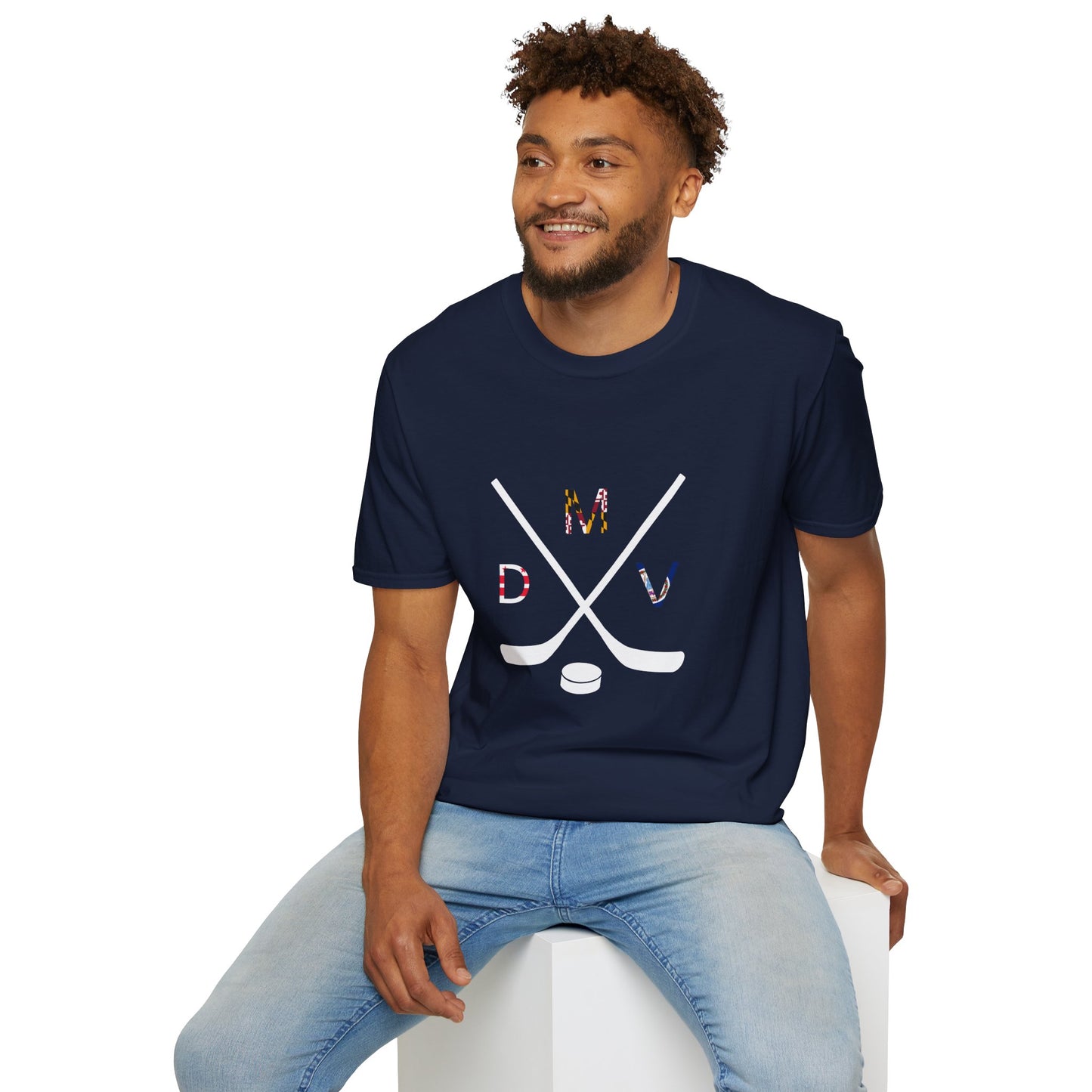 DMV Logo Hockey Unisex Softstyle T-Shirt - Perfect Gift for Sports Fans