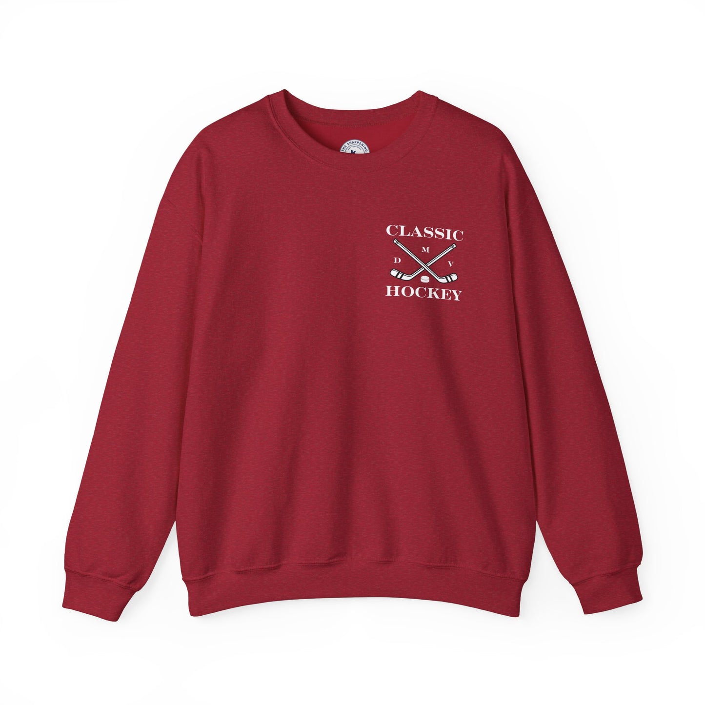 DMV Classic Hockey Sweatshirt with Bow Design - Unisex Crewneck