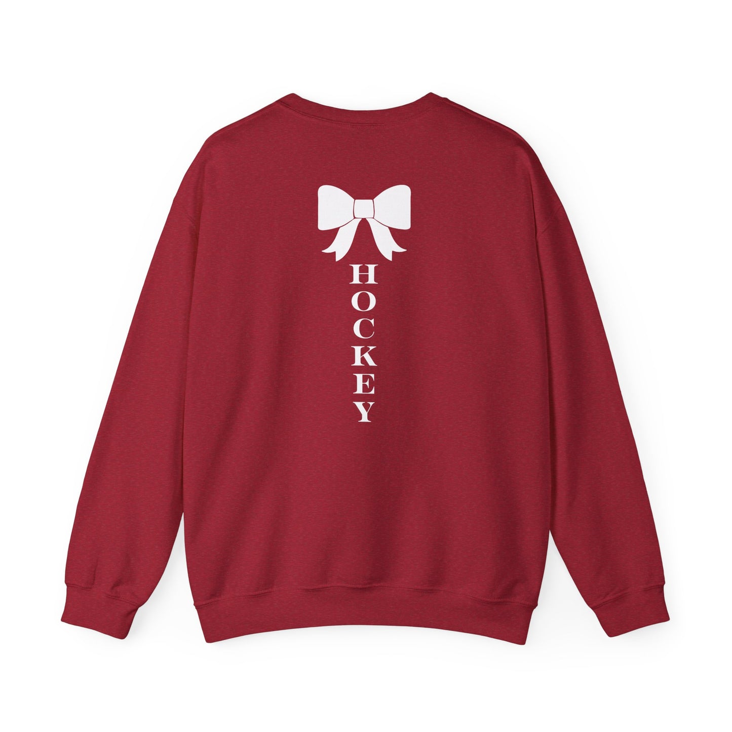 DMV Classic Hockey Sweatshirt with Bow Design - Unisex Crewneck