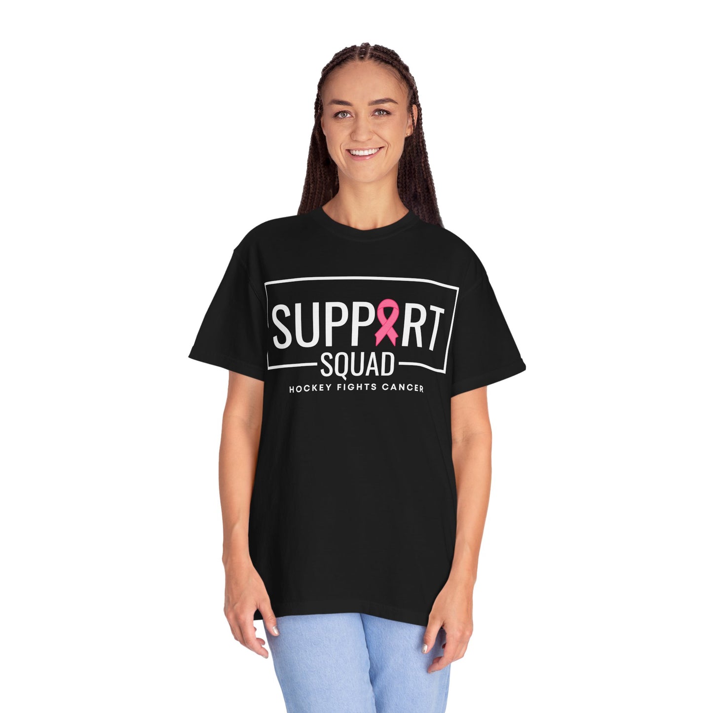 Support Squad Unisex Garment-Dyed T-Shirt - Hockey Fights Cancer