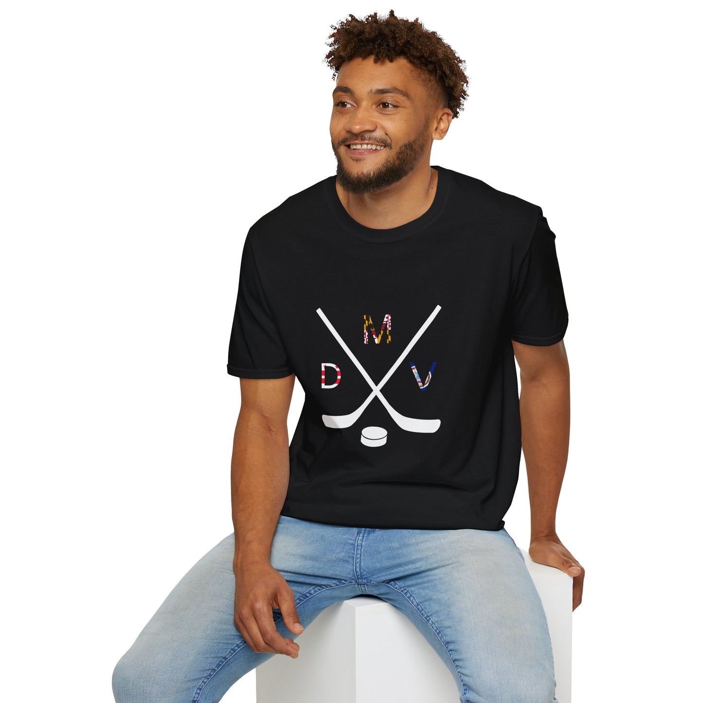 DMV Logo Hockey Unisex Softstyle T-Shirt - Perfect Gift for Sports Fans