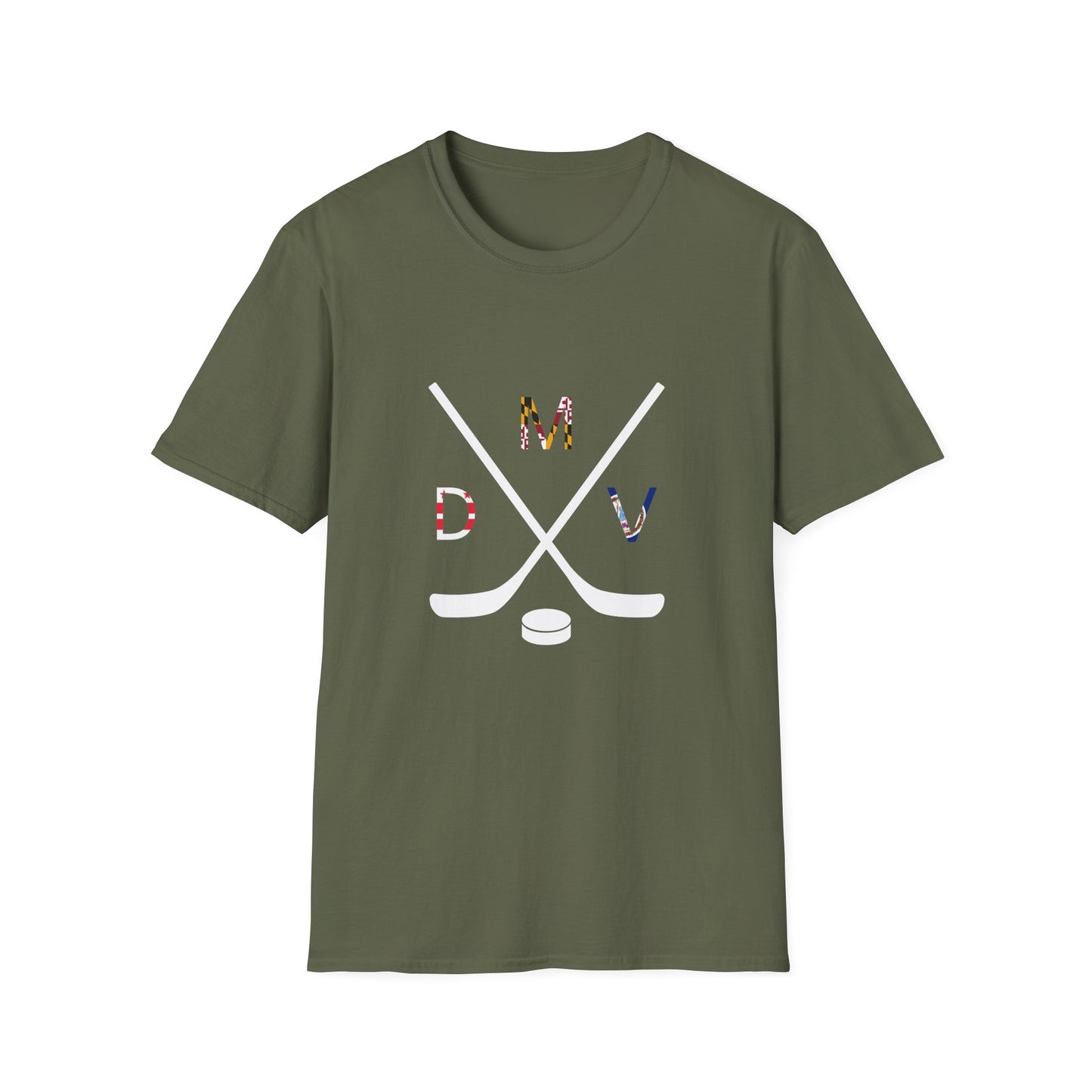 DMV Logo Hockey Unisex Softstyle T-Shirt - Perfect Gift for Sports Fans