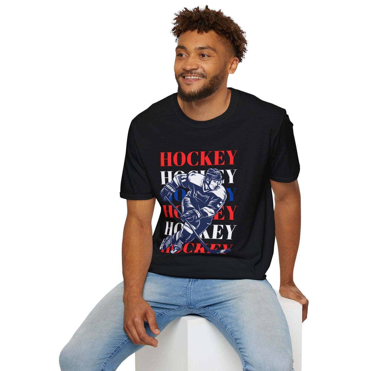 Hockey Hockey Hockey Soft Style T-Shirt - The Sharpening Dude