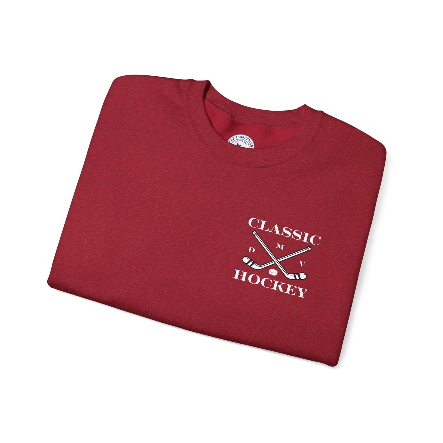 DMV Classic Hockey Sweatshirt with Bow Design - Unisex Crewneck