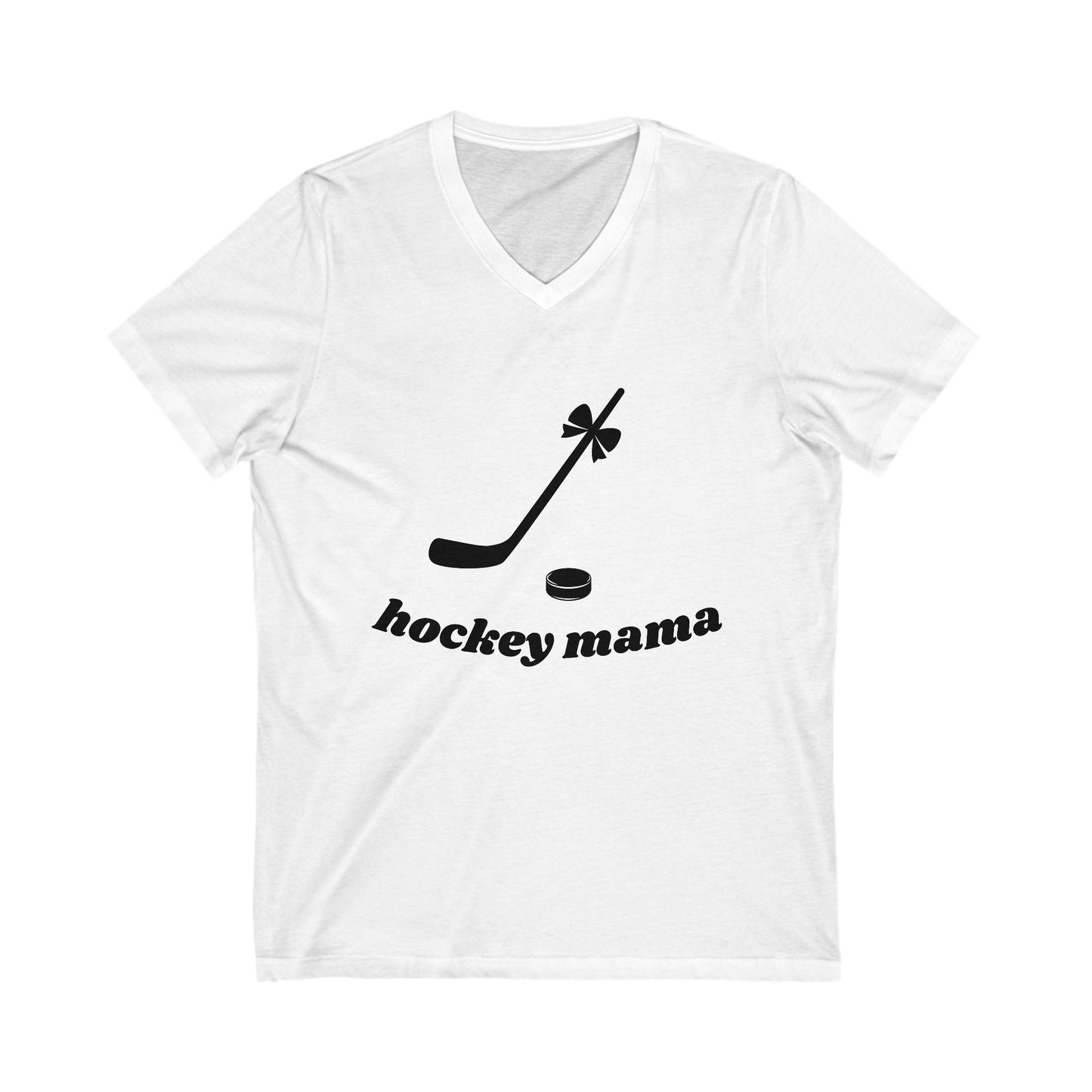 Hockey Mama V-Neck Tee - Unisex Jersey Shirt for Sports Moms