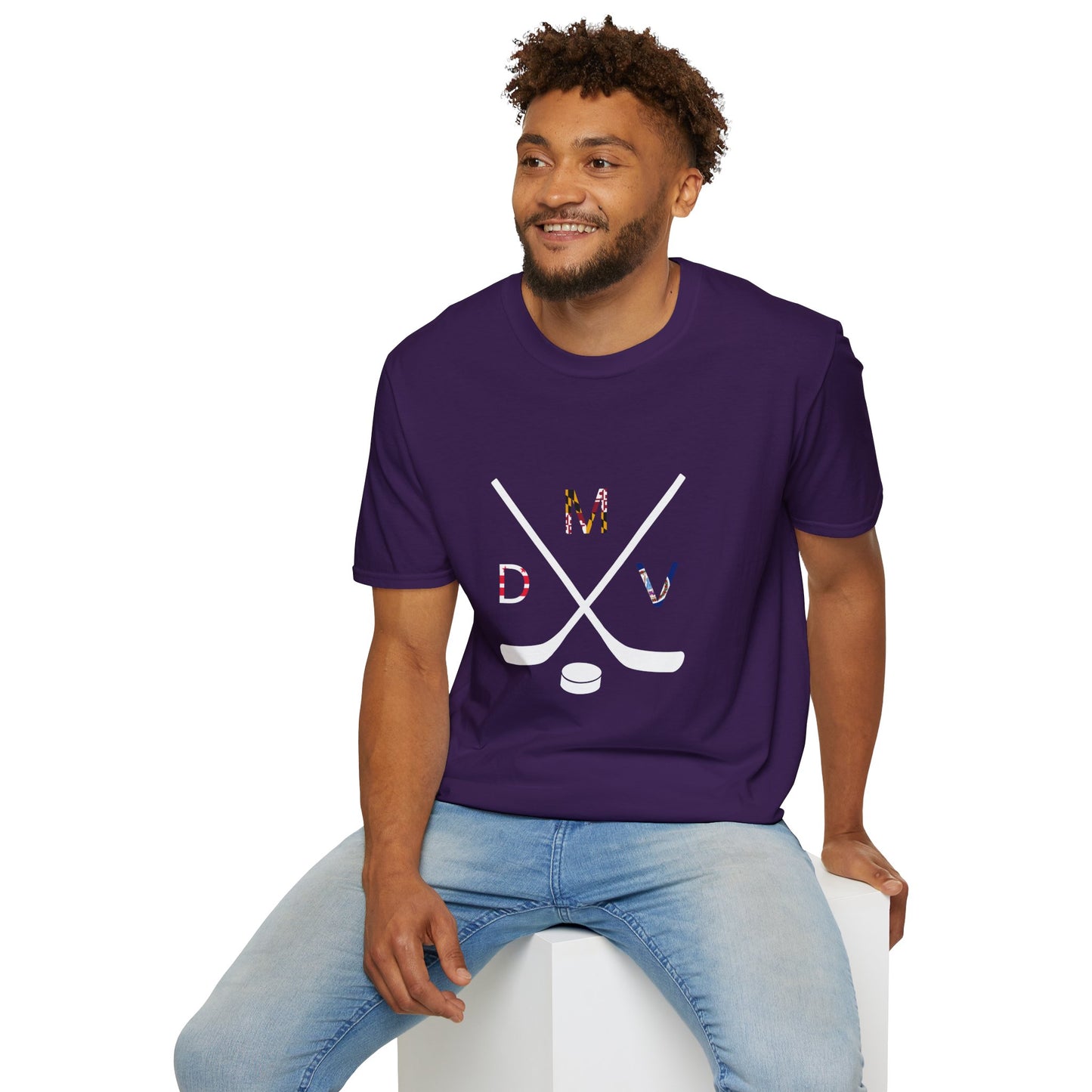 DMV Logo Hockey Unisex Softstyle T-Shirt - Perfect Gift for Sports Fans