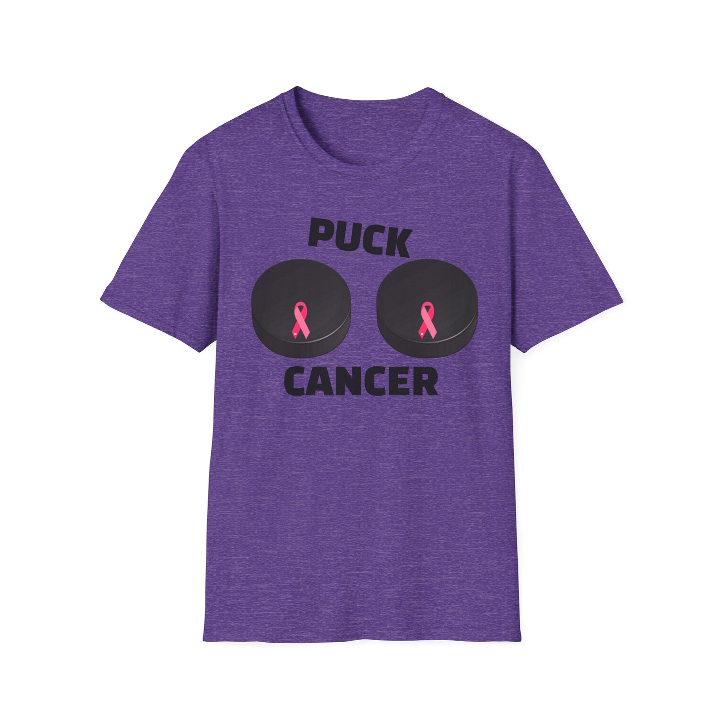 Puck Cancer T-Shirt, Unisex Cancer Awareness Shirt, Support Breast Cancer, Gift for Sports Fans