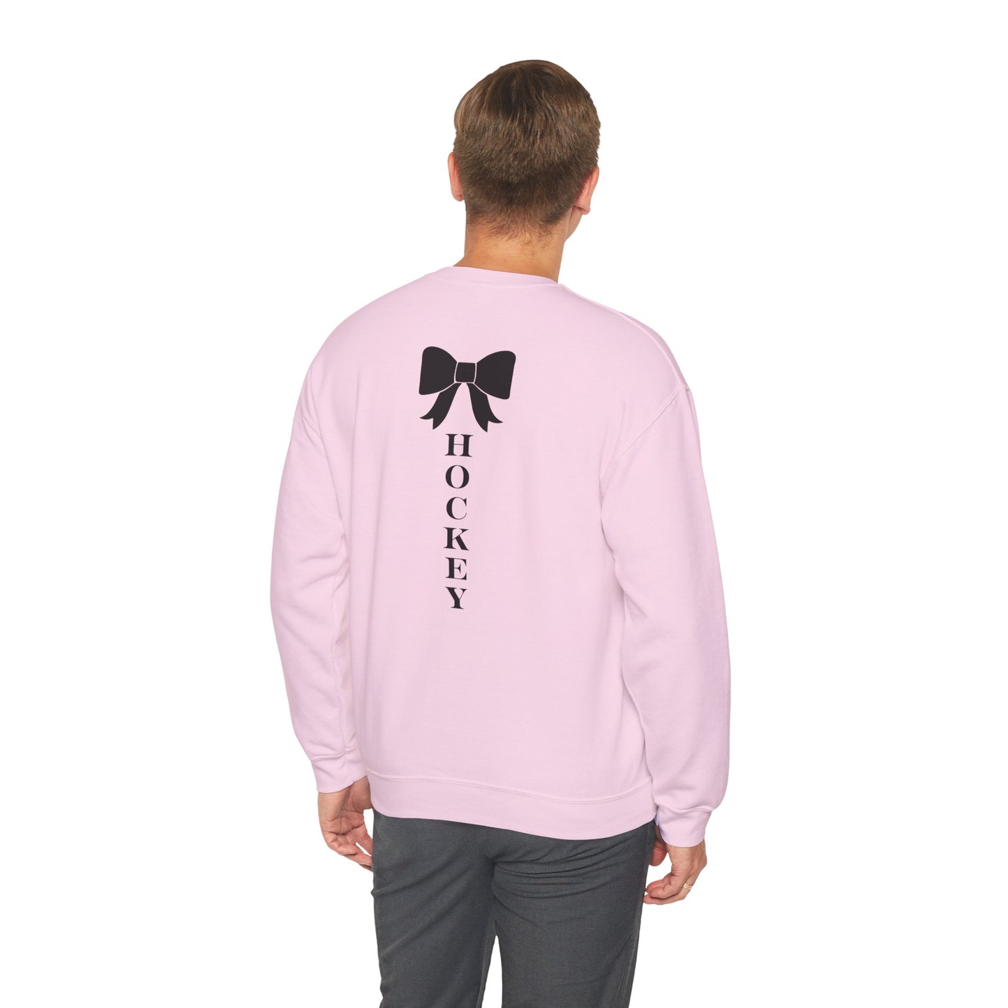 DMV Classic Hockey Sweatshirt with Bow Design - Unisex Crewneck