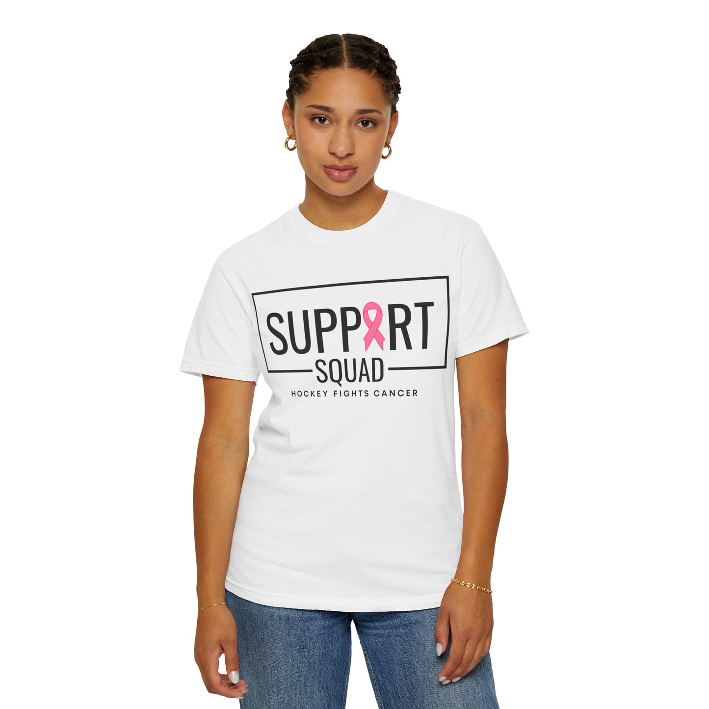 Support Squad Unisex Garment-Dyed T-Shirt - Hockey Fights Cancer