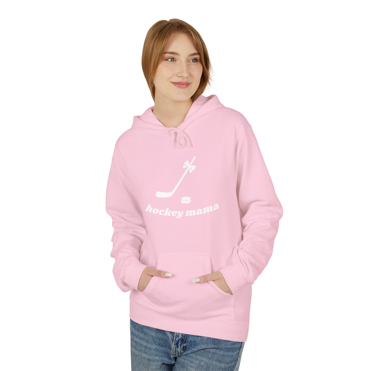Hockey Mama Fleece Hoodie - Unisex Midweight