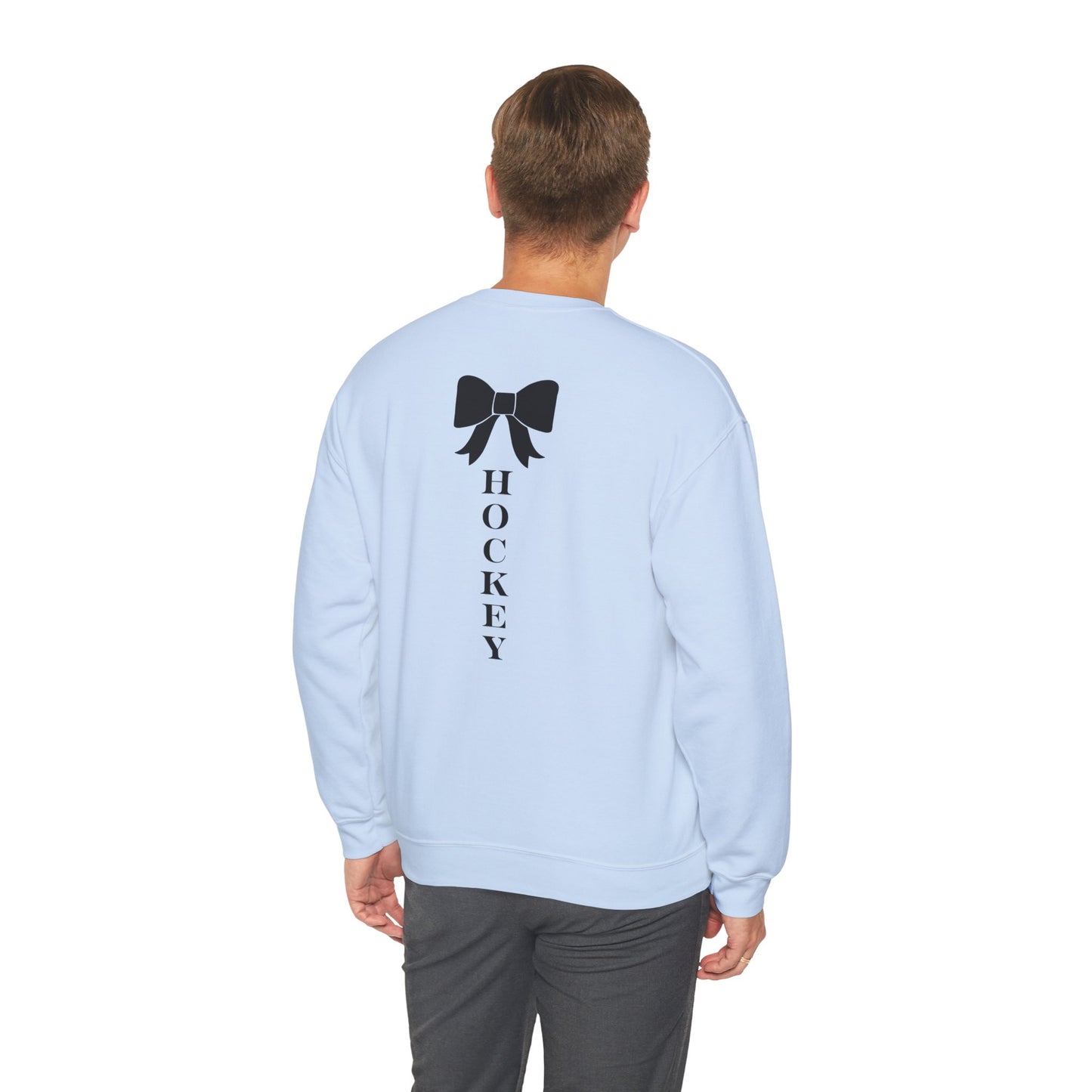 DMV Classic Hockey Sweatshirt with Bow Design - Unisex Crewneck
