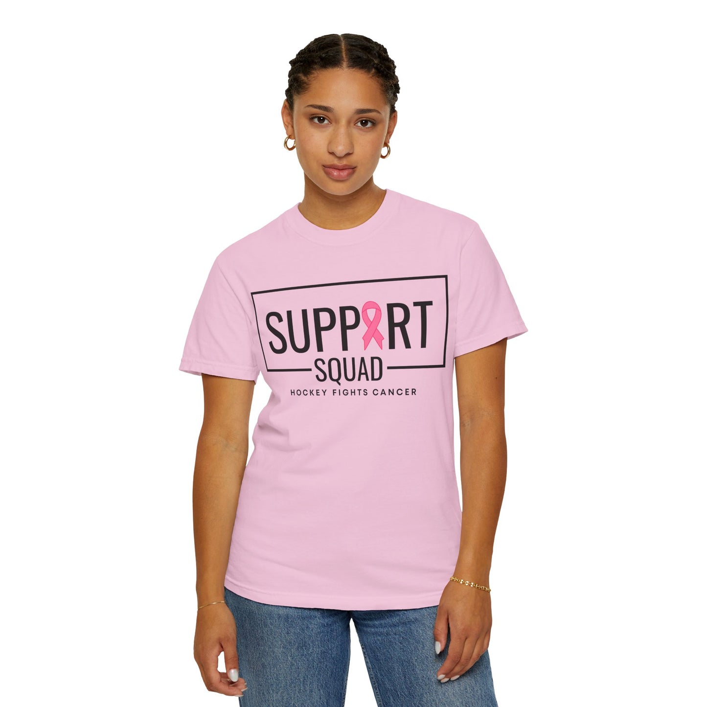 Support Squad Unisex Garment-Dyed T-Shirt - Hockey Fights Cancer
