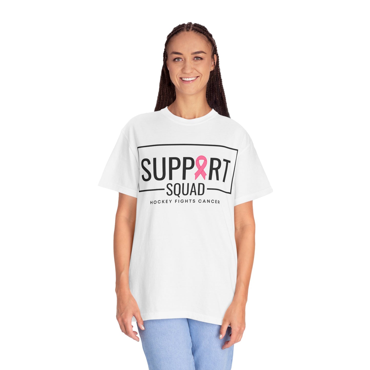 Support Squad Unisex Garment-Dyed T-Shirt - Hockey Fights Cancer