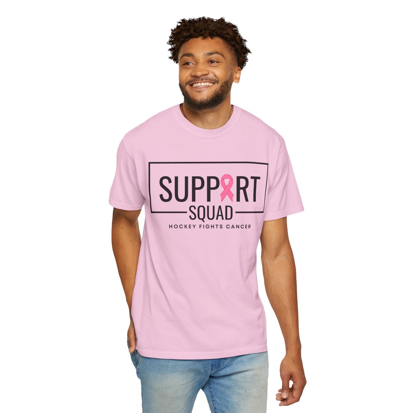 Support Squad Unisex Garment-Dyed T-Shirt - Hockey Fights Cancer