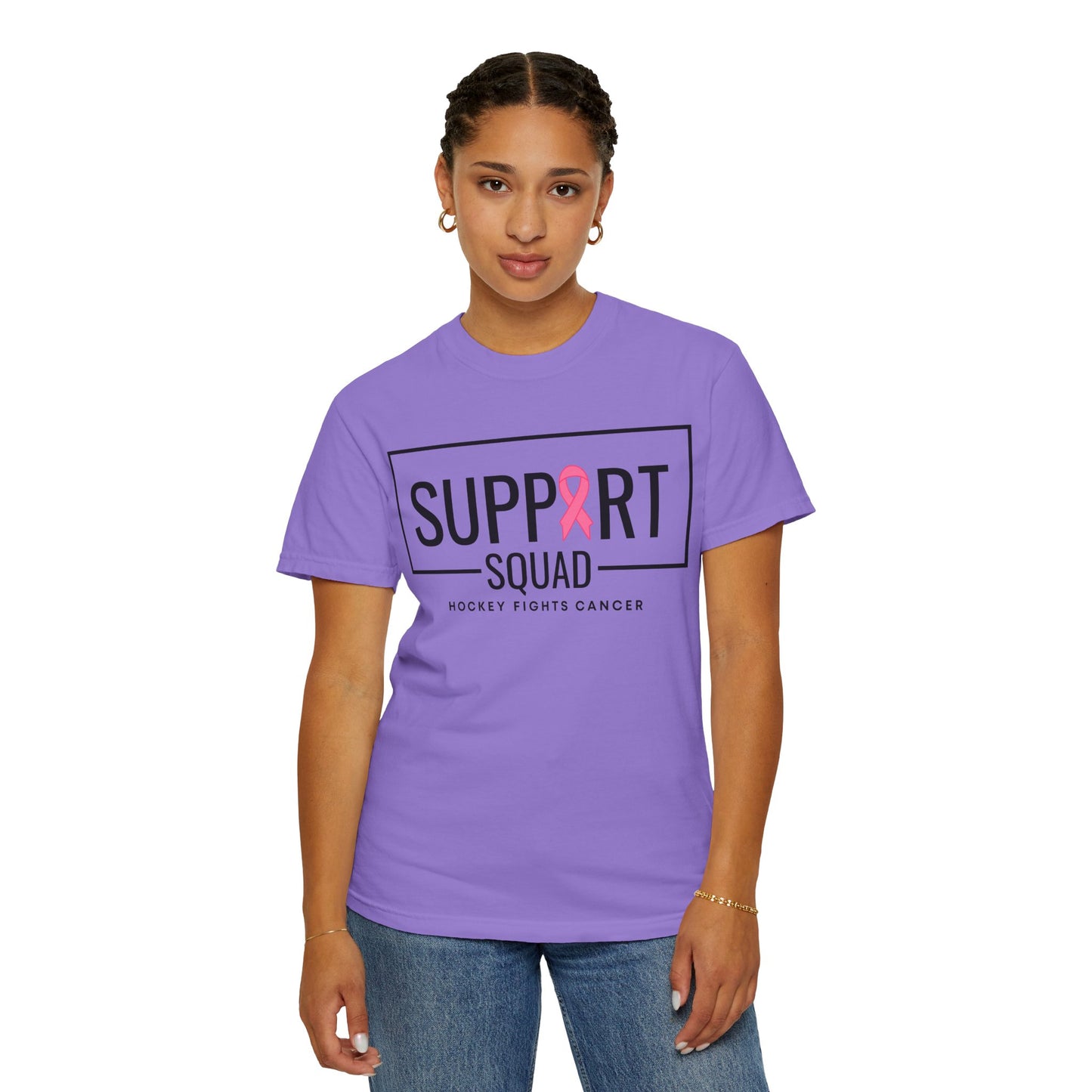 Support Squad Unisex Garment-Dyed T-Shirt - Hockey Fights Cancer