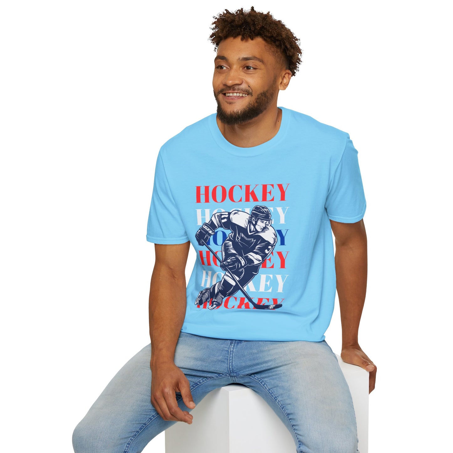 Hockey Hockey Hockey Soft Style T-Shirt - The Sharpening Dude