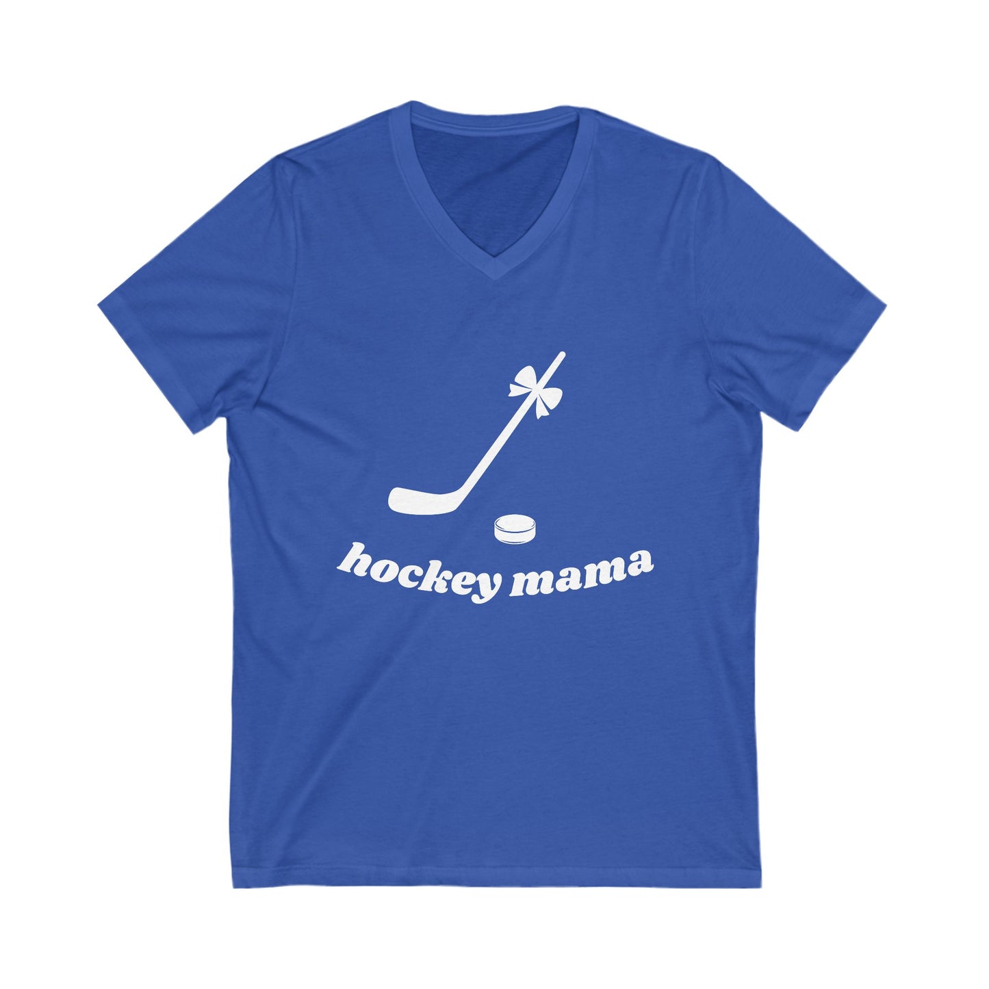 Hockey Mama V-Neck Tee - Unisex Jersey Shirt for Sports Moms