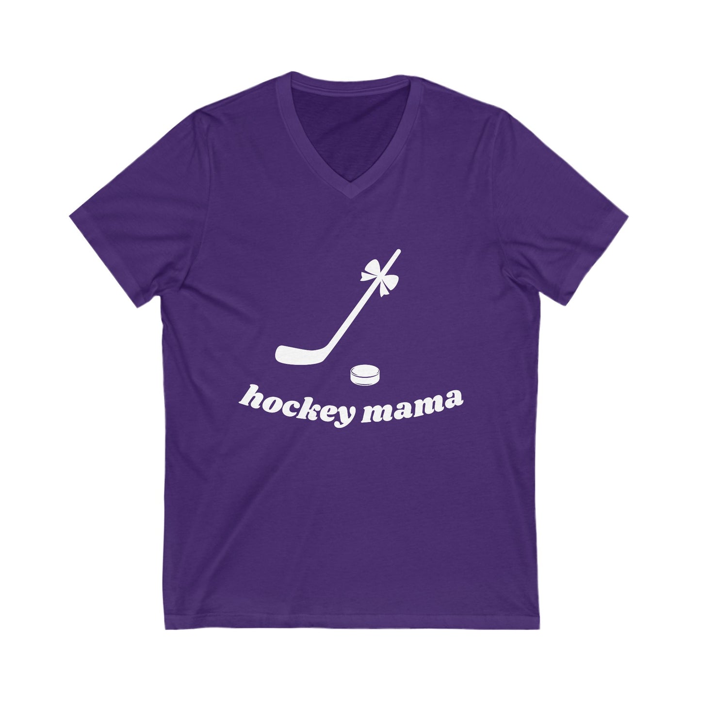 Hockey Mama V-Neck Tee - Unisex Jersey Shirt for Sports Moms