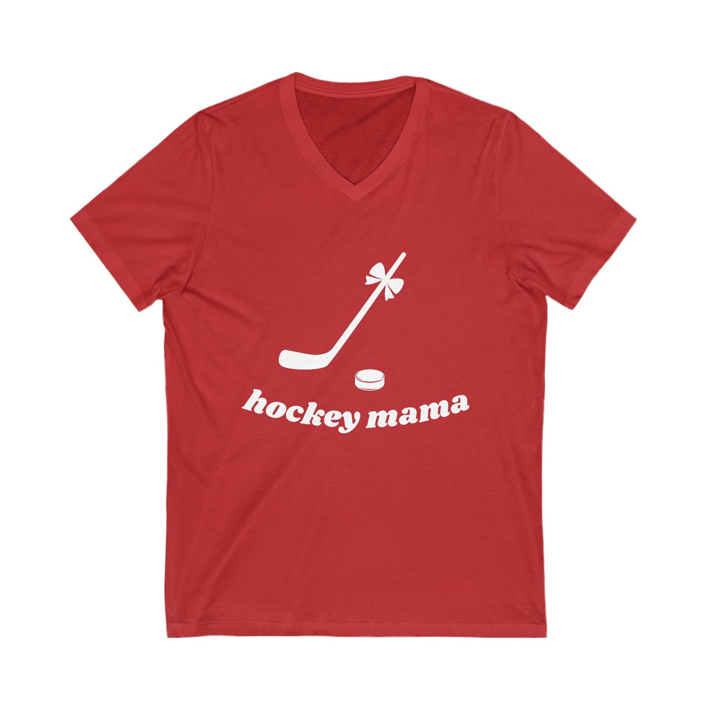 Hockey Mama V-Neck Tee - Unisex Jersey Shirt for Sports Moms
