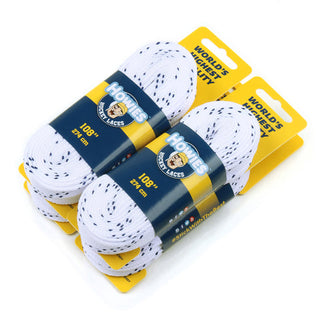 HOWIES WHITE CLOTH HOCKEY SKATE LACES (NON WAXED)