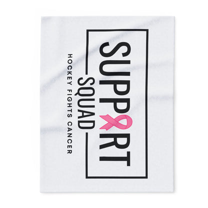 Support Squad Fleece Blanket - Hockey Fights Cancer Awareness
