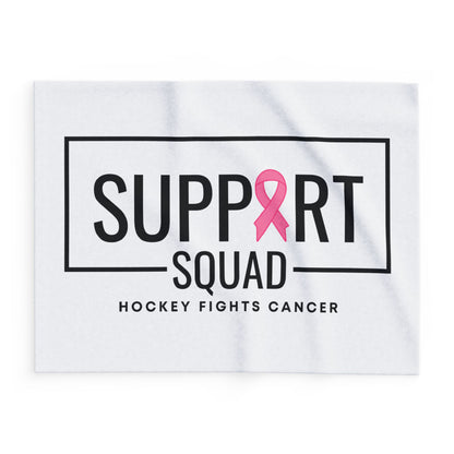 Support Squad Fleece Blanket - Hockey Fights Cancer Awareness