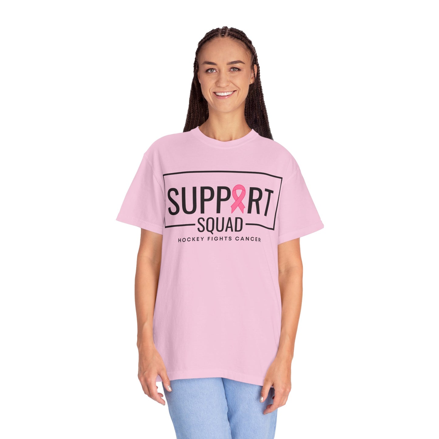 Support Squad Unisex Garment-Dyed T-Shirt - Hockey Fights Cancer