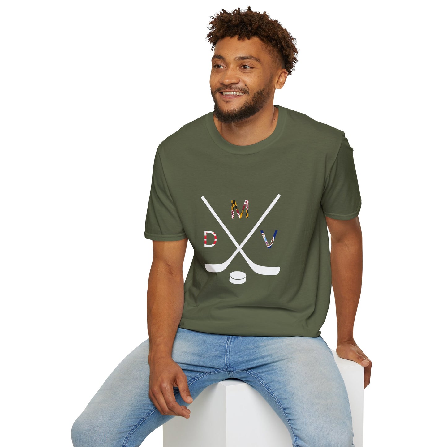 DMV Logo Hockey Unisex Softstyle T-Shirt - Perfect Gift for Sports Fans