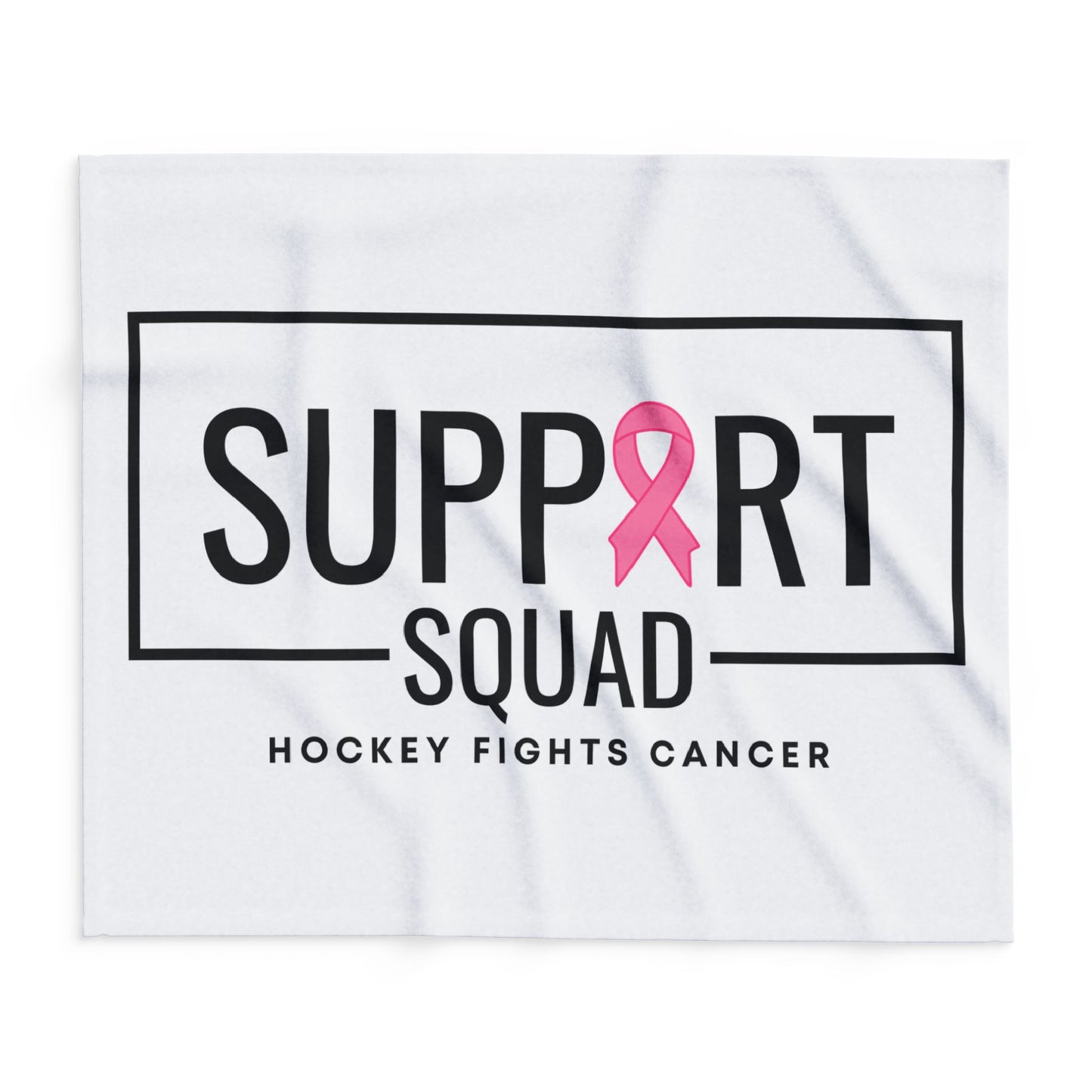 Support Squad Fleece Blanket - Hockey Fights Cancer Awareness