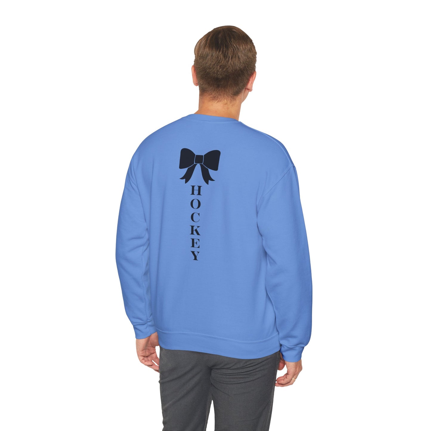DMV Classic Hockey Sweatshirt with Bow Design - Unisex Crewneck
