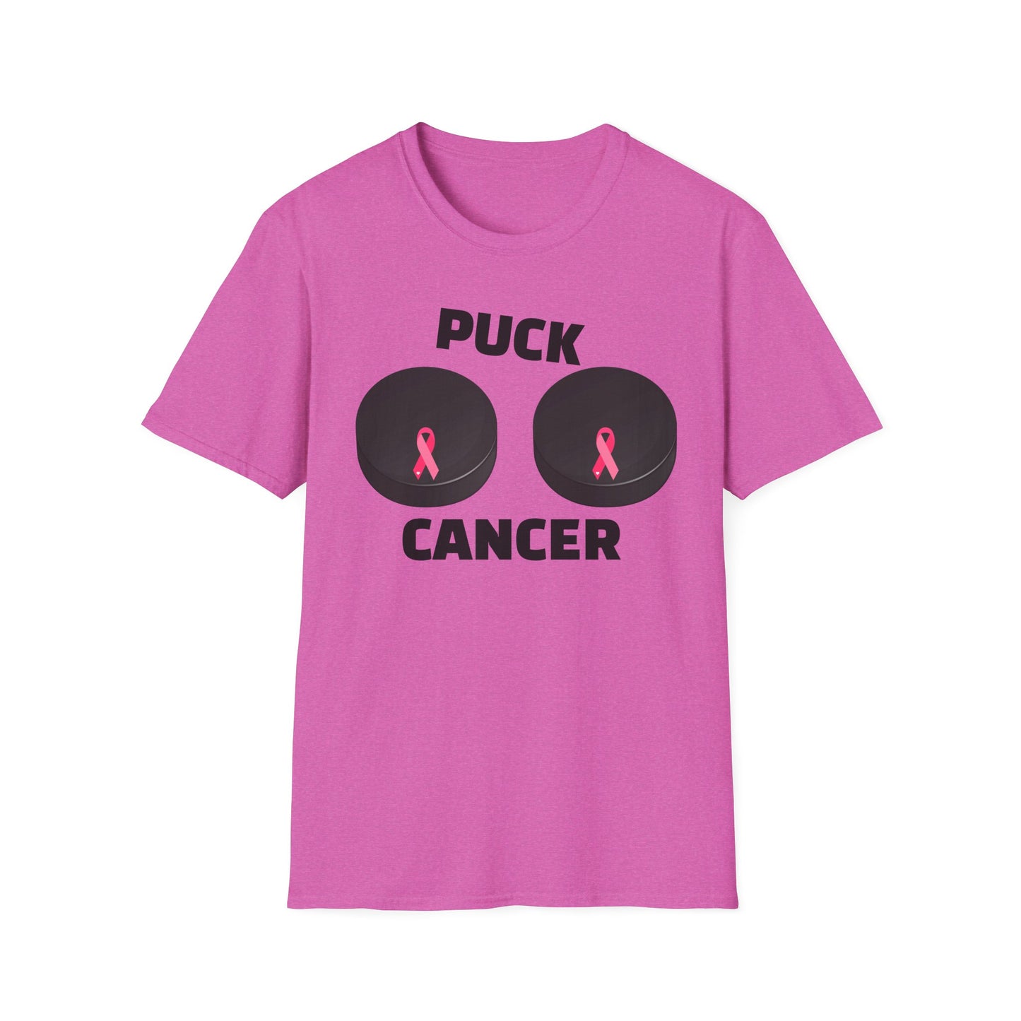 Puck Cancer T-Shirt, Unisex Cancer Awareness Shirt, Support Breast Cancer, Gift for Sports Fans