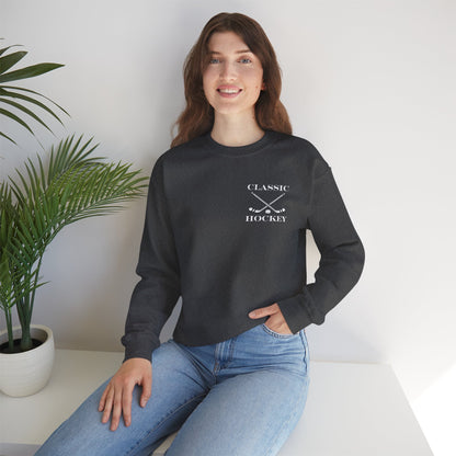 Classic Hockey Crewneck Sweatshirt, Cozy Sweatshirt for Hockey Fans, Birthday Gift, Sports Apparel, Unisex Sweatshirt