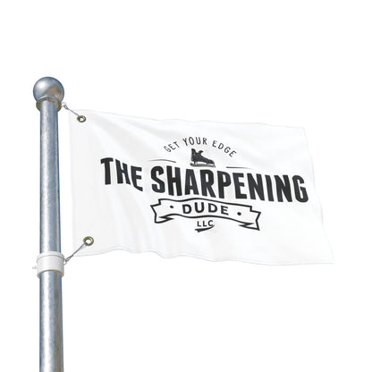 The Sharpening Dude Flag - Double-Sided Outdoor Flag