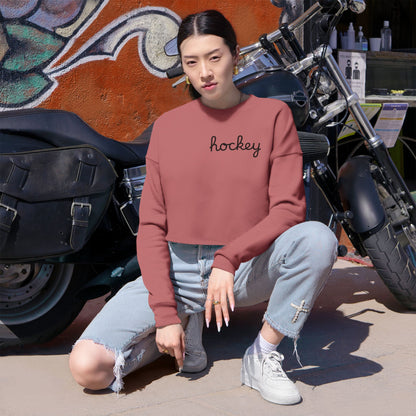 Chic Women's Cropped Sweatshirt - Perfect for Hockey Enthusiasts