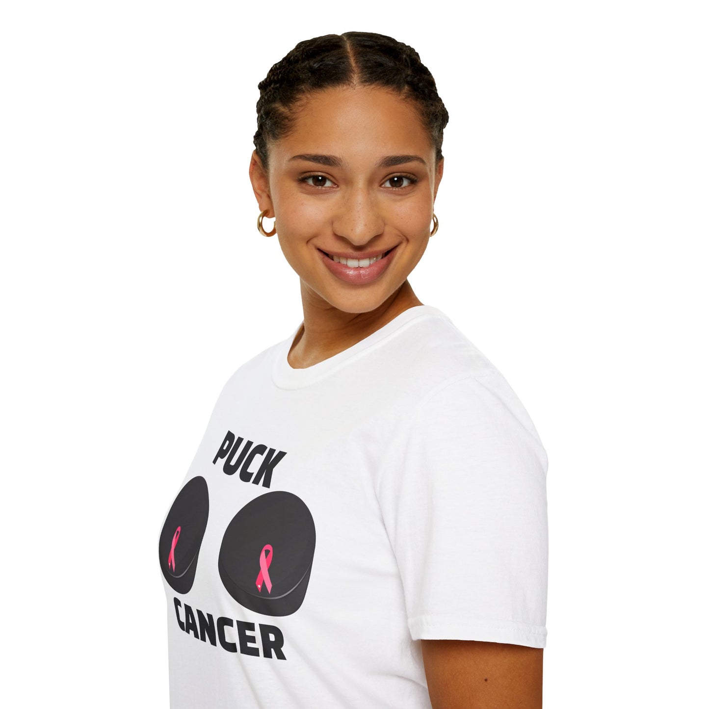 Puck Cancer T-Shirt, Unisex Cancer Awareness Shirt, Support Breast Cancer, Gift for Sports Fans
